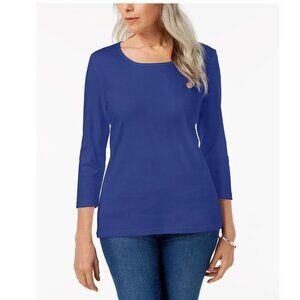 Karen Scott Scoop-Neck Top Tunic. 0X